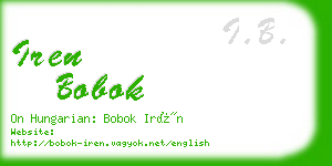 iren bobok business card